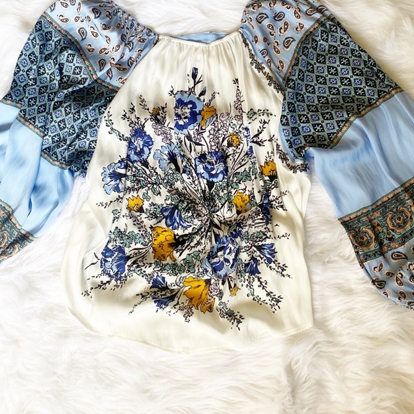 Free People NWT Positano Top in Blue - Picture 5 of 8